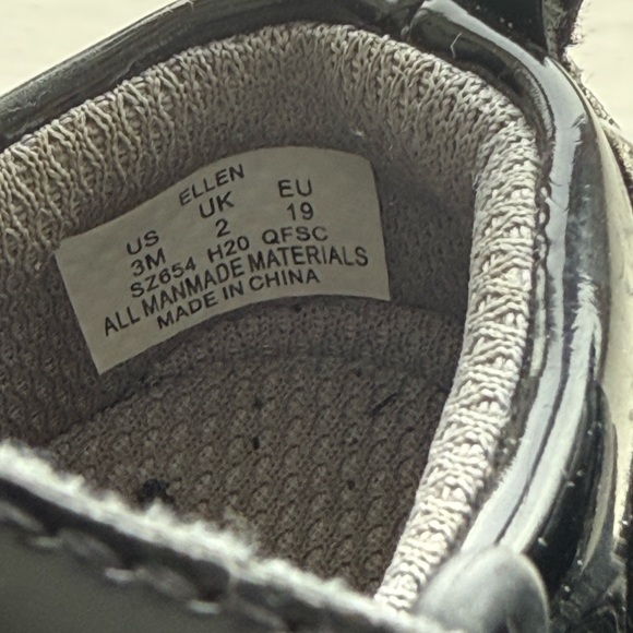 Stride Rite Glossy Black Toddler Shoes - Picture 3 of 3